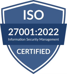 ISO 27001:2022 certification badge